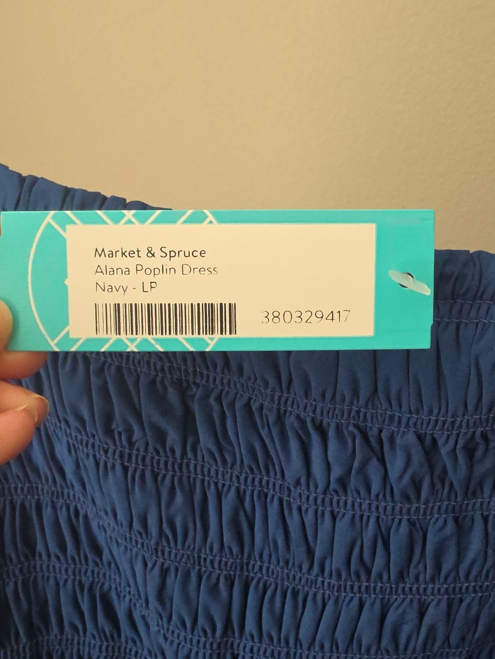 Market & Spruce Navy Smocked Maxi Dress